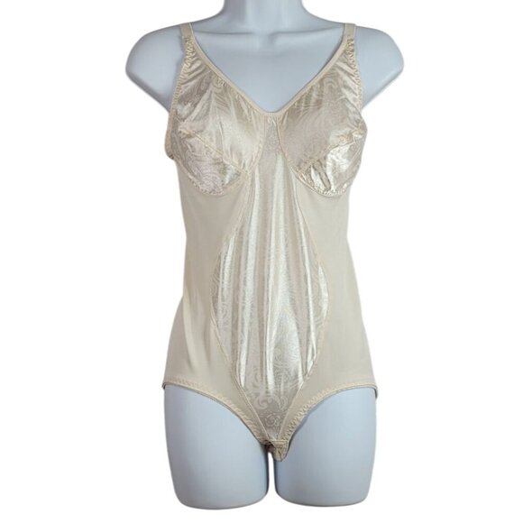 Lady Manhattan Girdle Tan 36D Shaper Adj Hook Eye Wirefree Style 5068 Vintage - Picture 1 of 8